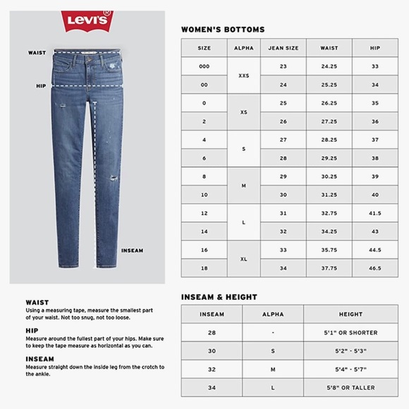 High Rise Levi’s Jeans - Picture 3 of 4